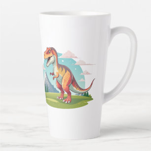 Schattigee dinosaurus T Rex met Mountain Latte Mok