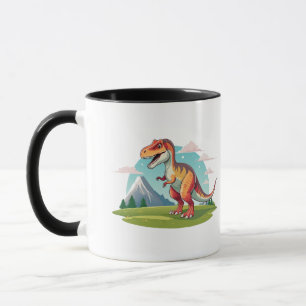 Schattigee dinosaurus T Rex met Mountain Mok