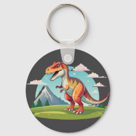 Schattigee  dinosaurus T Rex met Mountain Sleutelhanger