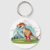 Schattigee  dinosaurus T Rex met Mountain Sleutelhanger (Achterkant)