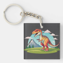 Schattigee  dinosaurus T Rex met Mountain Sleutelhanger