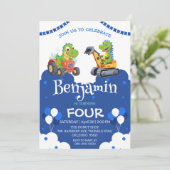 Schattigee dinosaurus tractor graven vrachtwagenba (Staand voorkant)