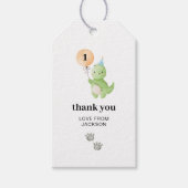 Schattigee Dinosaurus Verjaardag Gift Labels Cadeaulabel (Voorkant)