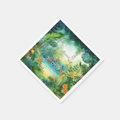 Schattigee Dinosaurus Verjaardag servetten (Hoek)