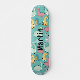Schattigee dinosaurussen aangepaste naam skateboard