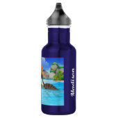 Schattigee Dinosaurussen aangepaste naam waterfles Waterfles (Rechts)