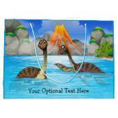 Schattigee Dinosaurussen aangepaste tekst grote ge Groot Cadeauzakje (Achterkant)