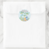Schattigee Dinosaurussen Baby shower Favor Sticker (Tas)