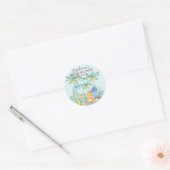 Schattigee Dinosaurussen Baby shower Favor Sticker (Envelop)