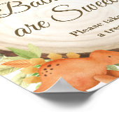 Schattigee Dinosaurussen Baby shower Verjaardag Tr Poster (Hoek)
