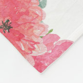 Schattigee dinosaurussen bloemmotief fleece deken (Hoek)