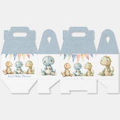 Schattigee Dinosaurussen en Vrienden Boy Baby show Bedankdoosjes (Ongevouwen)