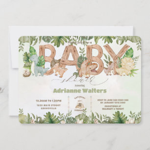 Schattigee dinosaurussen groen jongen Baby shower Kaart