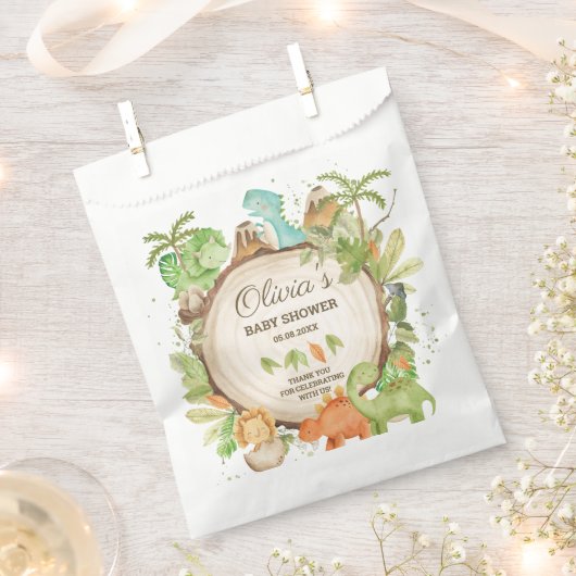 Schattigee Dinosaurussen Jongen Baby shower Verjaa Bedankzakje (Geknipt)