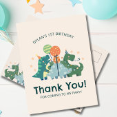 Schattigee Dinosaurussen Kind Verjaardagsfeest Dan Briefkaart