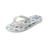 Schattigee dinosaurussen⎢Monogram Kinder Teenslipp Teenslippers (Schuin)