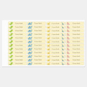 Schattigee Dinosaurussen School Day Care Naam Kled Labels (Vel)