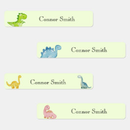 Schattigee Dinosaurussen School Day Care Naam Kled Labels