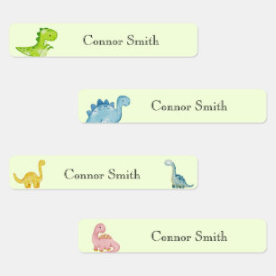 Schattigee Dinosaurussen School Day Care Naam Kled Labels