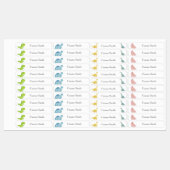 Schattigee Dinosaurussen School Day Care Naam Kled Labels (Vel)