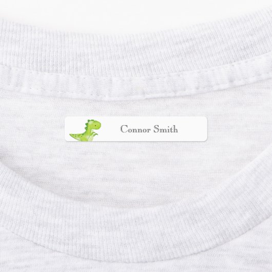 Schattigee Dinosaurussen School Day Care Naam Kled Labels (Aangebracht)