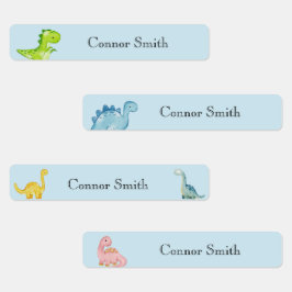Schattigee Dinosaurussen School Day Care Naam Kled Labels