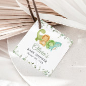 Schattigee dinosaurussen, T-Rex, Jurassic, Baby sh Bedankjes Labels