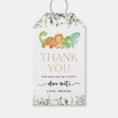 Schattigee dinosaurussen, T-Rex, Jurassic, Eerste  Cadeaulabel (Voorkant)