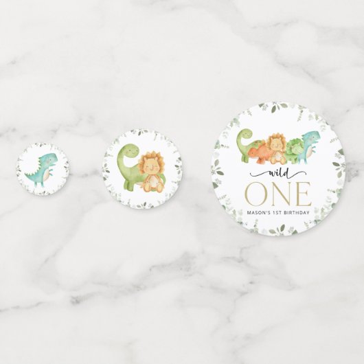 Schattigee dinosaurussen, T-Rex, Jurassic, Eerste  Confetti (Voorkanten)