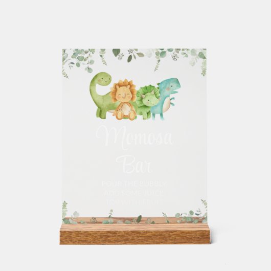 Schattigee Dinosaurussen, T-Rex, Jurassic, Momosa Acryl Bord (Voorkant)