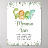 Schattigee Dinosaurussen, T-Rex, Jurassic, Momosa Poster (Voorkant)