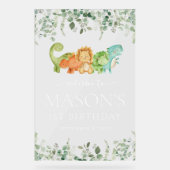 Schattigee dinosaurussen, T-Rex, Jurassic, Verjaar Acryl Bord (Voorkant)