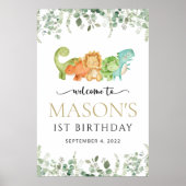 Schattigee dinosaurussen, T-Rex, Jurassic, Verjaar Poster (Voorkant)