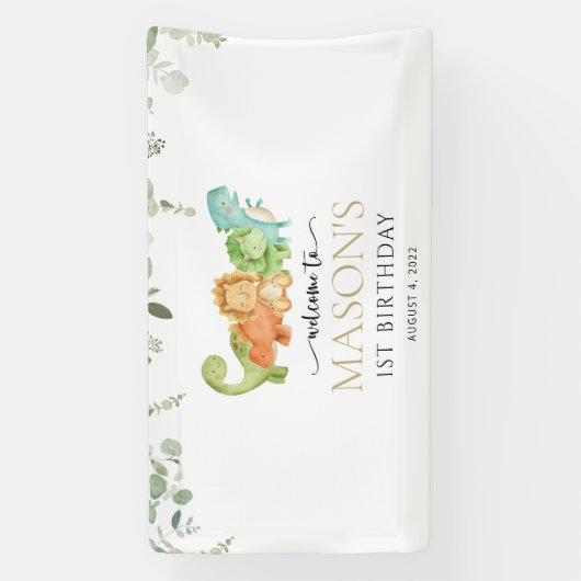 Schattigee dinosaurussen, T-Rex, Jurassic, Verjaar Spandoek (Verticaal)