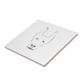 Schattigee Doberman Pinscher Hondengezichtsschets Tegeltje (Zijkant)