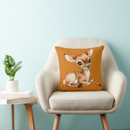 Schattigee Doe Chilling Out, Deer Lover Gift, Kussen