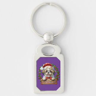Schattigee Dog Christmas Ornament - Vrolijk Kerstf Sleutelhanger