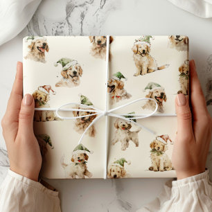 Schattigee Dog Christmas Wrapping Paper Cadeaupapier