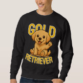 Schattigee Dog Golden Retriever Unisex Man Vrouw K Trui (Voorkant)