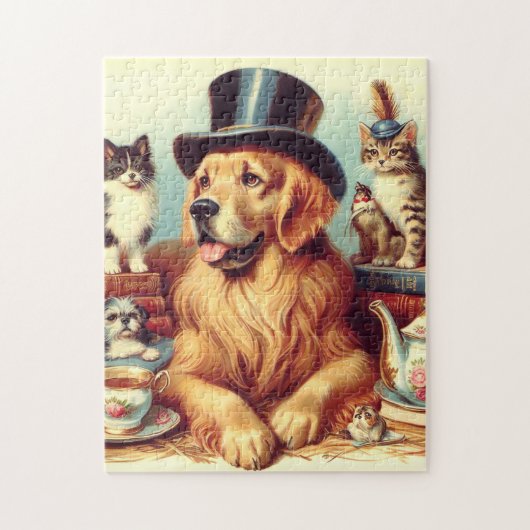 Schattigee Dog Painting Legpuzzel (Verticaal)