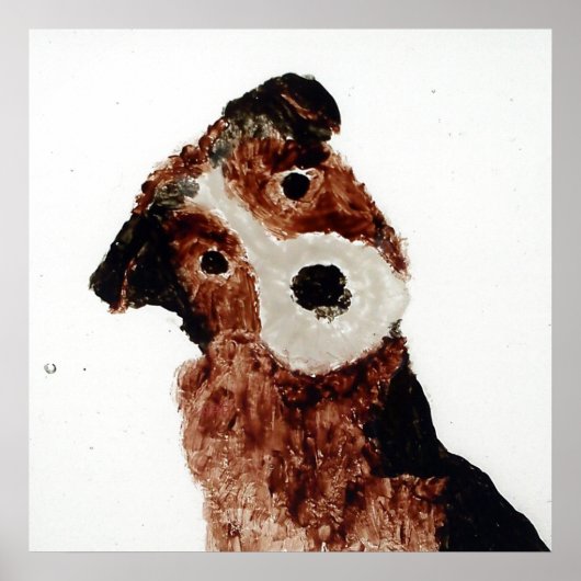 Schattigee Dog Painting Terrier Poster (Voorkant)