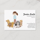 Schattigee Dog Walker Pet Sitter Visitekaartje (Voorkant)