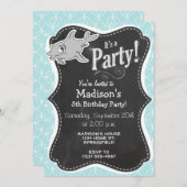 Schattigee Dolfijn op Baby Blue Circles Kaart (Voorkant / Achterkant)