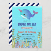 Schattigee dolfijn verjaardagsdouche thema vakanti feestdagenkaart (Voorkant / Achterkant)