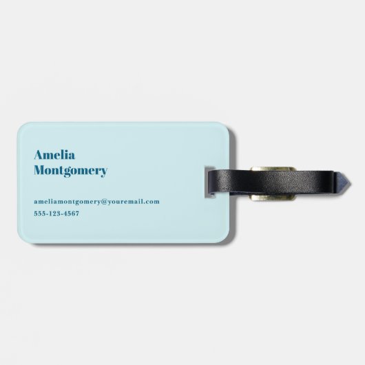 Schattigee dolfijn Zee schepsel Bagagelabel (Achterkant horizontaal)