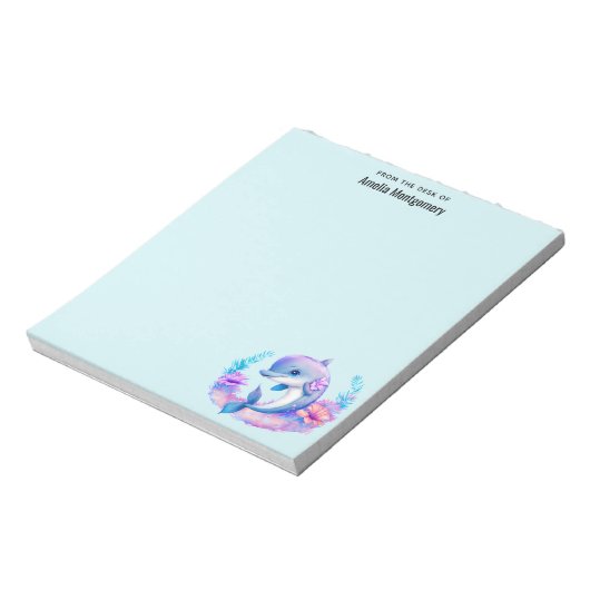 Schattigee dolfijn Zee schepsel Notitieblok (Gedraaid)