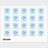 Schattigee dolfijn Zee schepsel verjaardag dank u Vierkante Sticker (Vel)