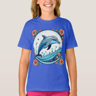 Schattigee dolfijnen springen in de oceaan T-Shirt