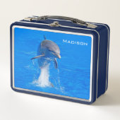 Schattigee Dolphin Jumping Gepersonaliseerde naam (Voorkant)