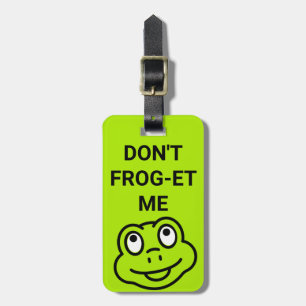 Schattigee 'Don't Frog-et Me' Frog Bagagelabel voo